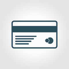 Obraz premium Vector credit card icon. Flat design style.