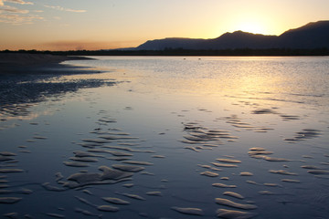 Fototapeta premium Sunset on Zambesi River, Zimbabwe and Zambia