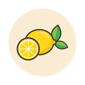 cartoon lemon icon vector