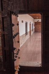 POTOSI, BOLIVIA - APRIL 19, 2015: Entrance to the Convento de Santa Teresa monastery, Potosi, Bolivia