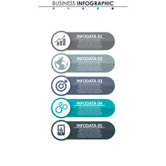 Business data visualization. Process chart. Abstract elements of graph, diagram with 5 steps, options, parts or processes. Vector business template for presentation. Concept for infographic.Vector