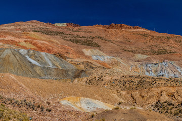 Mineral rich mountain near Potosi, Bolivia