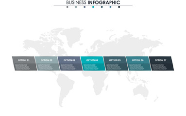 
Business data visualization. Process chart. Abstract elements of graph, diagram with 7 steps, options, parts or processes. Vector business template for presentation. Concept for infographic.Vector