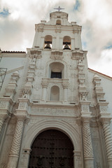 Bell tower of La Merced church in Sucre, capital of Bolivia.