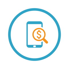 M-Commerce Icon. Business Concept. Flat Design.