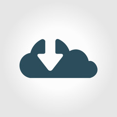 Download  from cloud icon. Upload button. Load symbol.