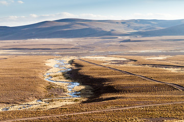 Vast landscape of bolivian altiplano