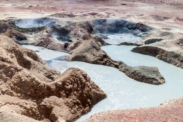 Fototapeta na wymiar Geyser basin Sol de Manana, Bolivia