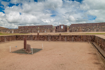 Ruins of Tiwanaku, Bolivia. Tiwanaku is an ancient city near the Lake Titicaca.