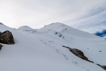 Glacier at Huayna Potosi mountain, Bolivia