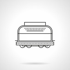 Refrigerated boxcar flat line vector icon