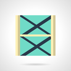 Stage scaffolding flat color vector icon