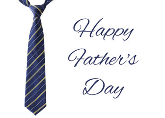 Fototapeta na wymiar Happy Father's Day Card with a Tie