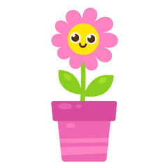 Cute smiling flower