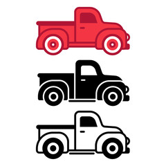 Classic pickup truck set