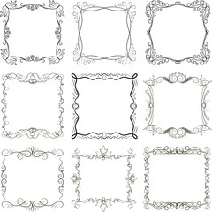 Set of vector frames