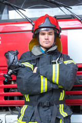 Portrait of a fireman