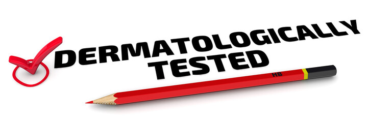 Dermatologically tested. The check mark