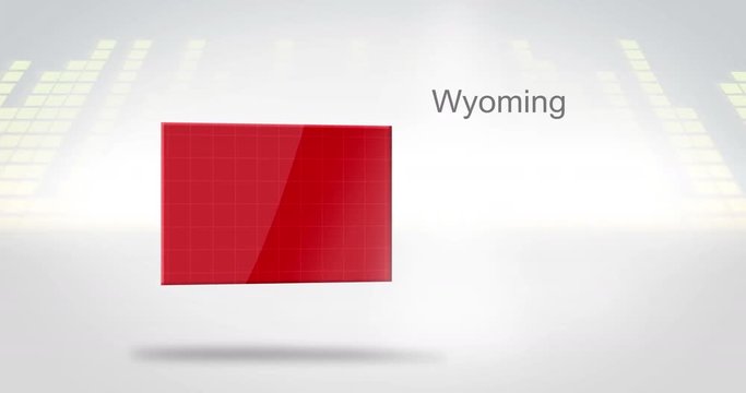 Motion Graphics 3D animation of the american state of Wyoming