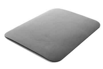 Black mouse pad on white background