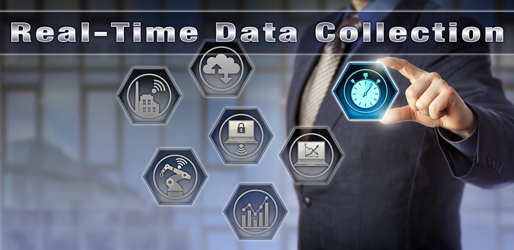 Manager Presenting Real-Time Data Collection