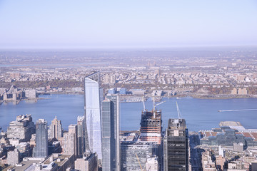 Fototapeta premium New York city skyline in the morning.