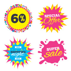 60 percent discount sign icon. Sale symbol.