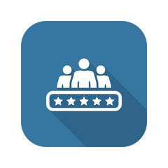 Client Satisfaction Icon. Flat Design.