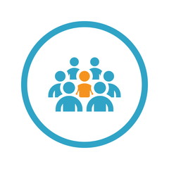 Business Conference Icon. Online Learning. Flat Design.