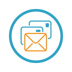 Correspondence Icon. Flat Design.