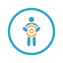 Technical Support Icon. Flat Design.