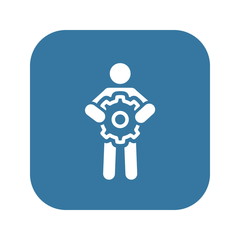 Technical Support Icon. Flat Design.