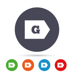 Energy efficiency class G. Energy consumption.