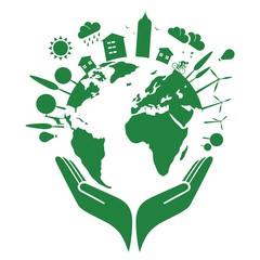 Earth and clean environment - in the hand