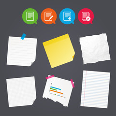 Document icons. Download file and checkbox.
