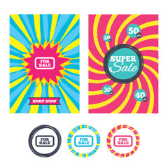 For sale sign icon. Real estate selling.