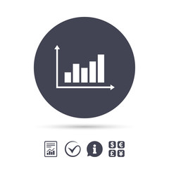 Graph chart sign icon. Diagram symbol.