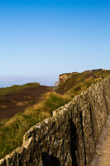 Beautiful landscape at the famous Cliffs of Moher and  O'Brien's Tower in Co. Clare, Europe, ireland