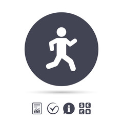 Running sign icon. Human sport symbol.