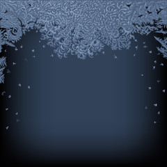 
Frosty background.
Hand drawn vector illustration of intricate frost pattern.
