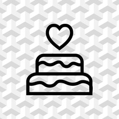 cake with candles icon stock vector illustration flat design