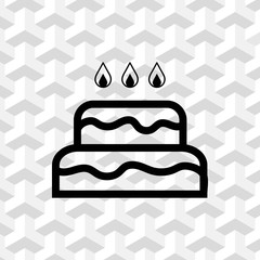 cake with candles icon stock vector illustration flat design