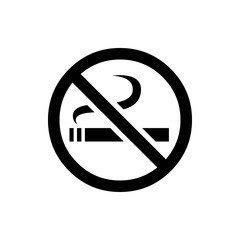 no smoking icon vector illustration. Flat design style