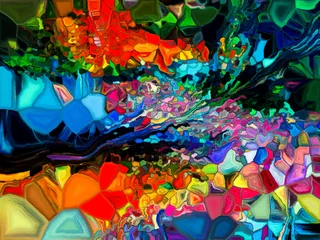Fototapeten Abstract Color Pattern © agsandrew