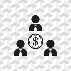 Business people team crowdy walk silhouette concept businesspeople group human resources over world map background vector icon