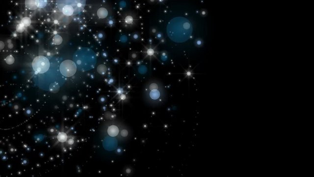 Futuristic animation with particle object and light in slow motion, 4096x2304 loop 4K