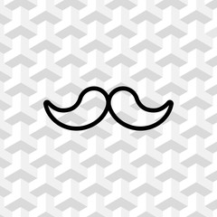 mustache icon stock vector illustration flat design