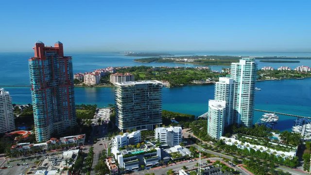 Aerial stock footage Miami 4k