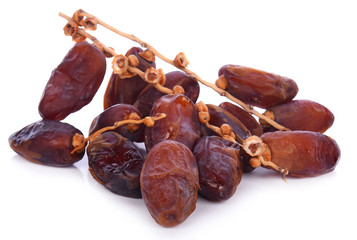 Dates Palm fruit isolated on white background