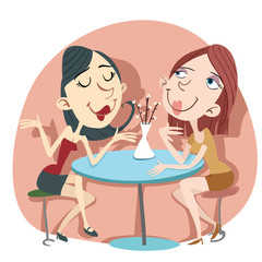 cartoon girl talking.